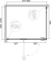 Душевой уголок Cezares Bellagio BELLAGIO-A-1-100-C-NERO 100х100, черный