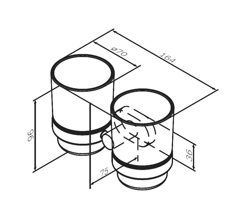 Набор Стакан AM.PM Sense A74343400 + Мыльница A7434600
