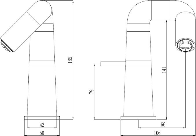 Смеситель для раковины Haiba HB10813-3 пепельный