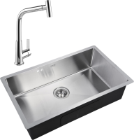 Комплект Мойка Zorg Inox R 7444 + Смеситель MEGA Life MG-TK09 хром