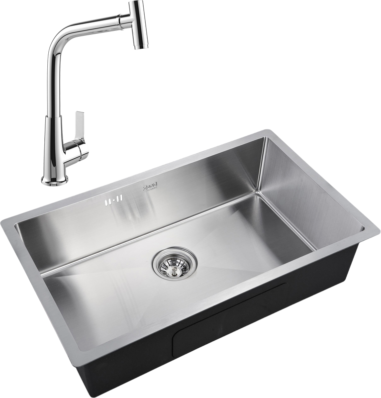 Комплект Мойка Zorg Inox R 7444 + Смеситель MEGA Life MG-TK09 хром