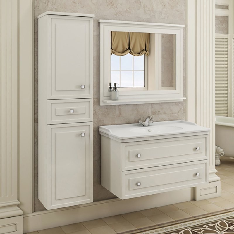 Зеркало Comforty Феррара 100 с полкой
