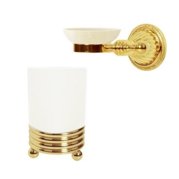 Набор Стакан Boheme Hermitage Gold 10361 + Мыльница 10352