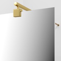 Душевая перегородка Wasserkraft Rur 30W 120 см, профиль глянцевое золото, стекло зеркальное
