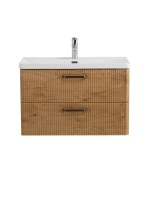 Мебель для ванной комнаты BelBagno Due 80 ручки матовый темный никель, rovere nature