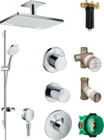 Душевой комплект Hansgrohe Rainmaker Select 460 (2 jet) 24004400 + 26631400 + 27506000 + 15932000 + 15972000 + 15756000