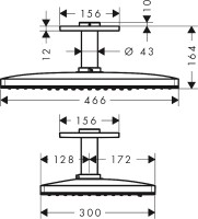 Душевой комплект Hansgrohe Rainmaker Select 460 (2 jet) 24004400 + 26631400 + 27506000 + 15932000 + 15972000 + 15756000