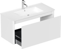 Тумба под раковину без столешницы Allen Brau Gravity 100 1 ящик, матовый белый