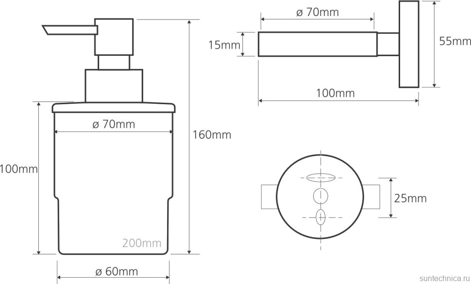 Набор Стакан Bemeta Omega 104110022, двойной + Дозатор Bemeta Omega 138709041