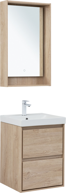 Мебель для ванной комнаты Aquanet Милан 50 подвесная, дуб светлый