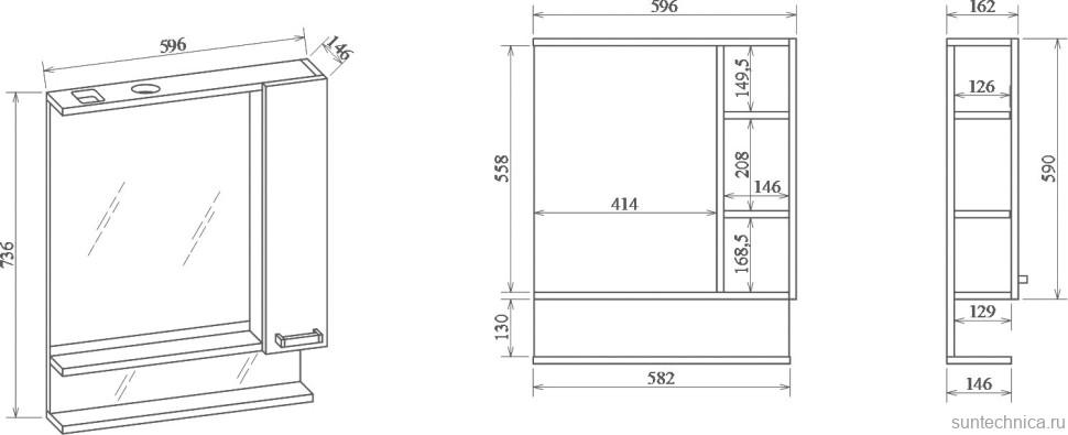 Мебель для ванной комнаты Sanflor Техас 60, орегон