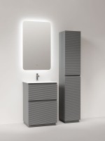 Мебель для ванной комнаты Sancos Folk Floor 60 напольная, ergraut soft, раковина CN7011