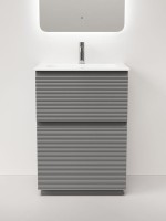 Мебель для ванной комнаты Sancos Folk Floor 60 напольная, ergraut soft, раковина CN7011