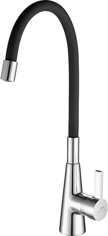 Смеситель для кухни Fashun A4153+B04 хром, черный