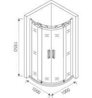 Душевой уголок Good Door Galaxy R-TD-100-C-CH