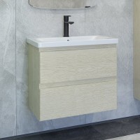 Тумба с раковиной Caprigo Forte 65 подвесная, беленый дуб