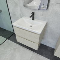 Тумба с раковиной Caprigo Forte 65 подвесная, беленый дуб