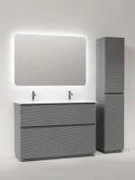 Мебель для ванной комнаты Sancos Folk Floor 120 напольная, ergraut soft, раковина CN7016