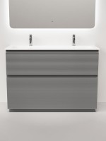 Мебель для ванной комнаты Sancos Folk Floor 120 напольная, ergraut soft, раковина CN7016