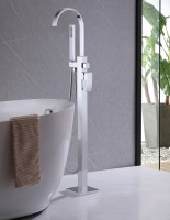 Напольный смеситель для ванны с душем Abber Wasserfall AF8615 С ВНУТРЕННЕЙ ЧАСТЬЮ, хром