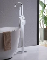 Напольный смеситель для ванны с душем Abber Wasserfall AF8615 С ВНУТРЕННЕЙ ЧАСТЬЮ, хром