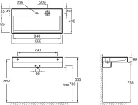 Мебельная раковина Jacob Delafon Terrace EXC112 100 см Мебельная раковина Jacob Delafon Terrace EXC112 100 см