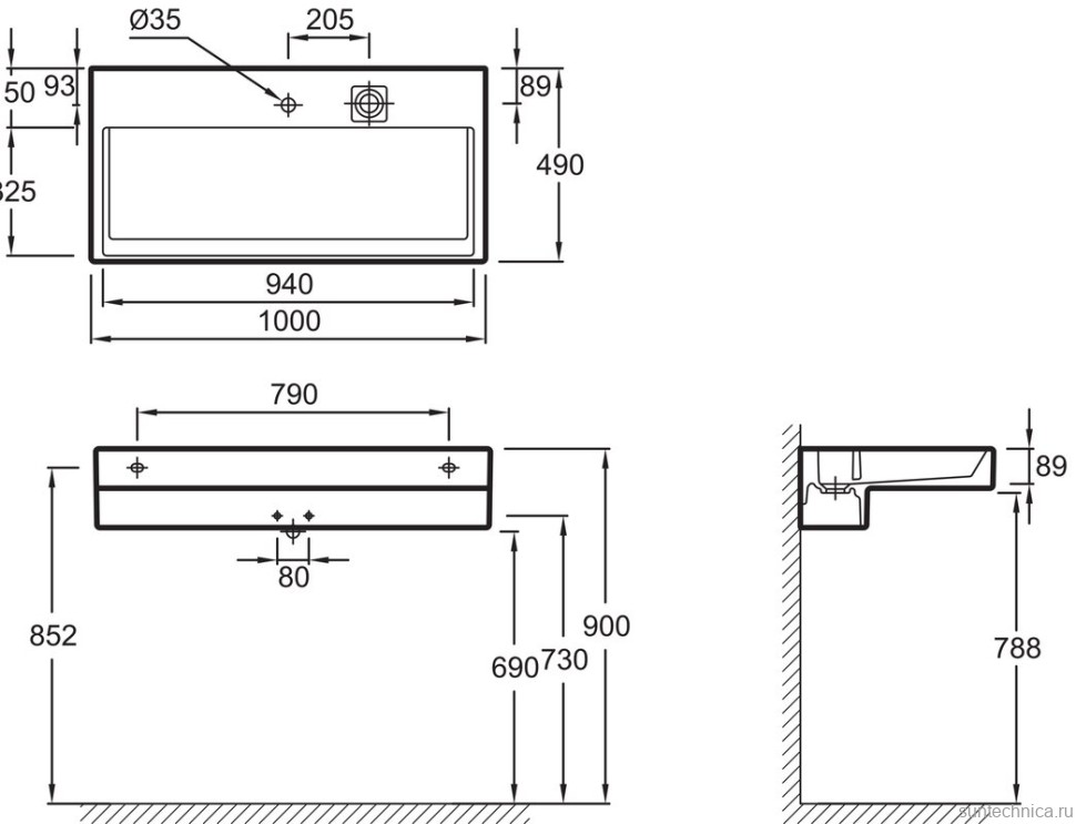 Мебельная раковина Jacob Delafon Terrace EXC112 100 см