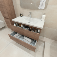 Мебель для ванной комнаты Caprigo Forte 90 подвесная, светлый орех