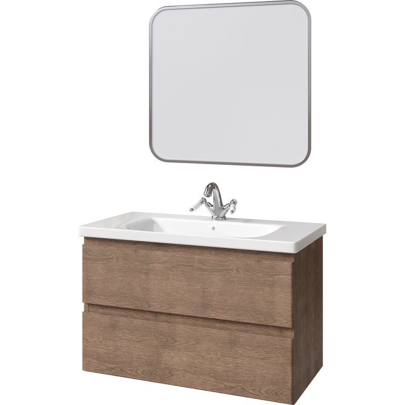 Мебель для ванной комнаты Caprigo Forte 90 подвесная, светлый орех