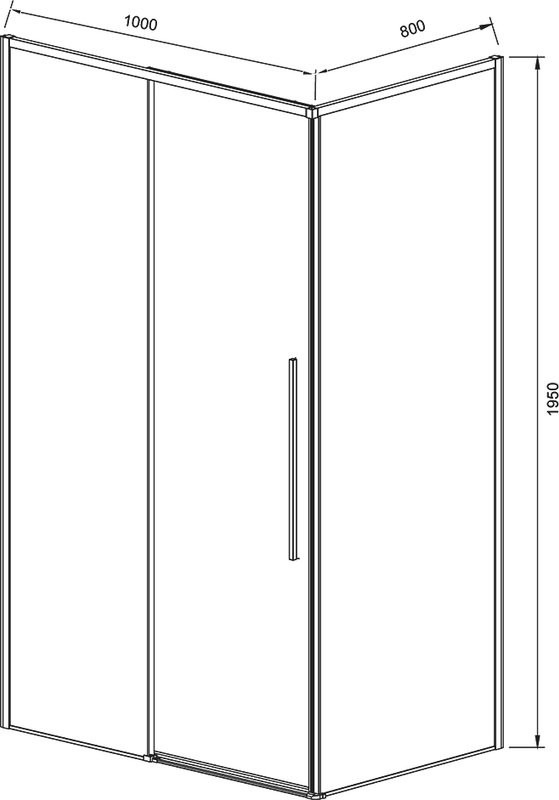 Душевой уголок Vincea Slim-N VSR-4SN8010CL 100х80 см, профиль хром