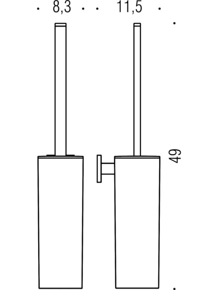 Набор Держатель Colombo Design BasicQ В3708SX + Ершик B3707.CR