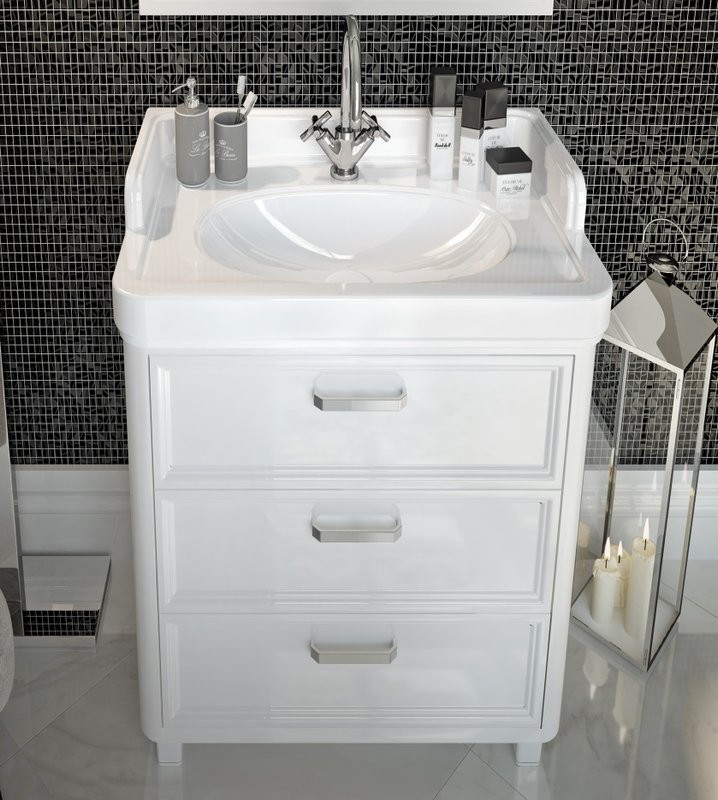 Тумба под раковину KERAMA MARAZZI Pompei N 60 белая, с 3 ящиками