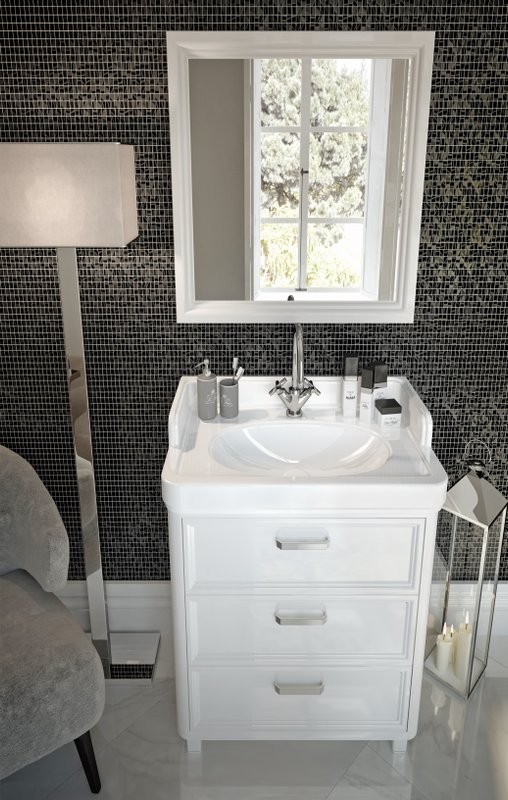 Тумба под раковину KERAMA MARAZZI Pompei N 60 белая, с 3 ящиками