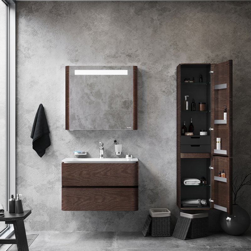 Шкаф-пенал для ванной AM.PM Sensation 40 R табачный дуб