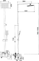 Душевая стойка Haiba HB24815 сталь