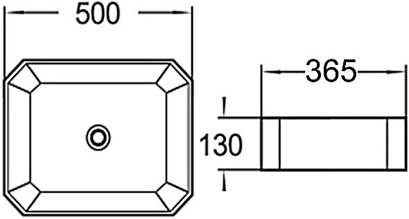 Накладная раковина SantiLine SL-1013