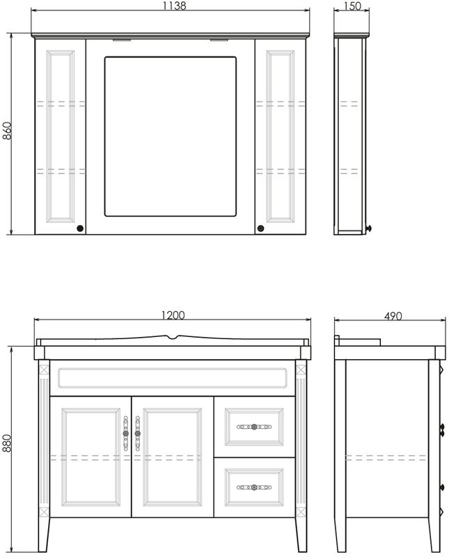 Мебель для ванной комнаты Comforty Палермо Палермо 120