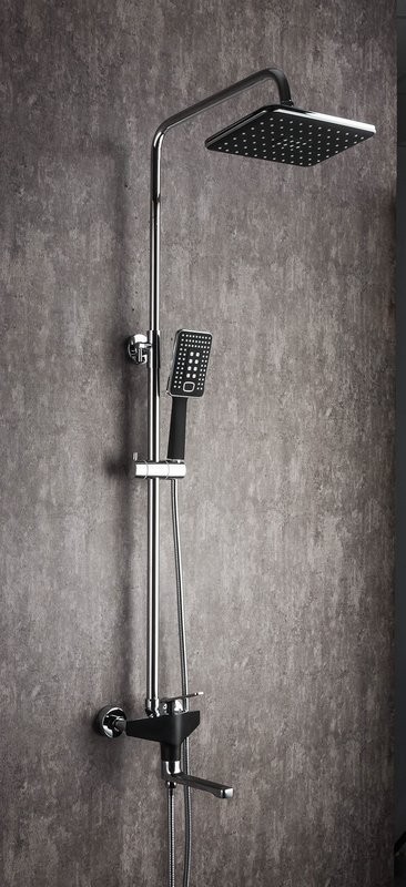 Душевая стойка Frap H57 F2457 хром, черная