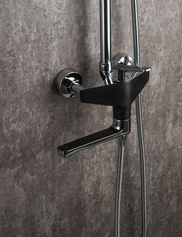 Душевая стойка Frap H57 F2457 хром, черная