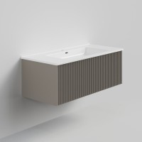 Тумба с раковиной La Fenice Terra 100 подвесная, cappuccino, раковина Slim Line 100 см
