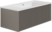 Тумба с раковиной La Fenice Terra 100 подвесная, cappuccino, раковина Slim Line 100 см