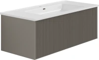 Тумба с раковиной La Fenice Terra 100 подвесная, cappuccino, раковина Slim Line 100 см