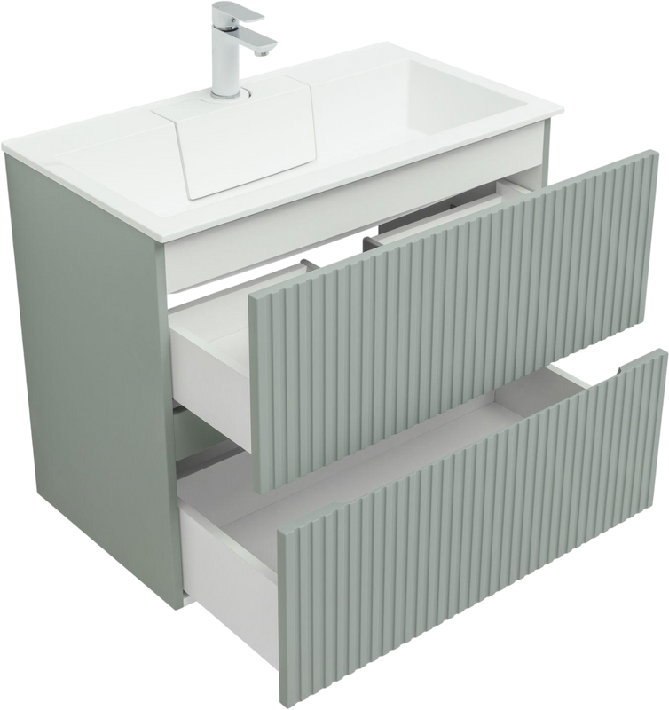 Тумба под раковину без столешницы Aquanet Джейн 80 подвесная, мисти грин