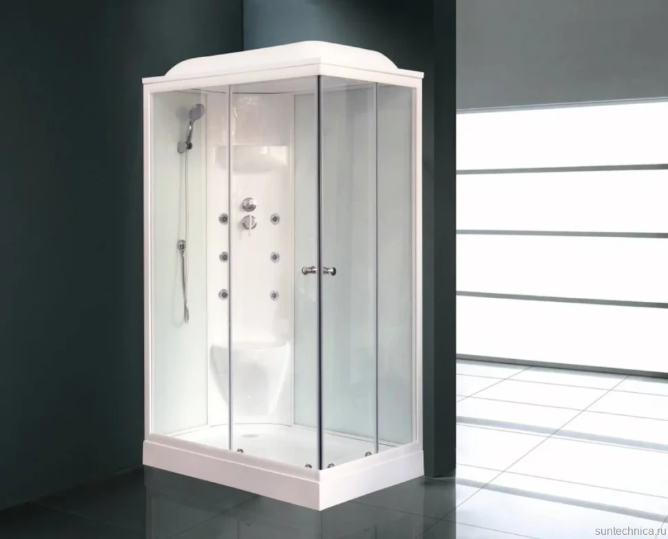 Душевая кабина Royal Bath HP RB 8120HP7-WT-L с низким поддоном, с сиденьем