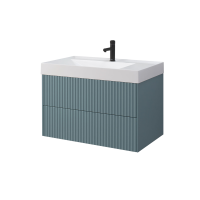 Тумба с раковиной Belux Сиртаки 85 подвесная, голубой малахит матовый, раковина 850-01