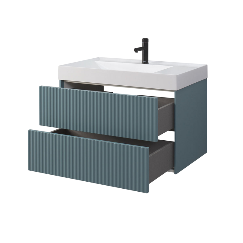 Тумба с раковиной Belux Сиртаки 85 подвесная, голубой малахит матовый, раковина 850-01