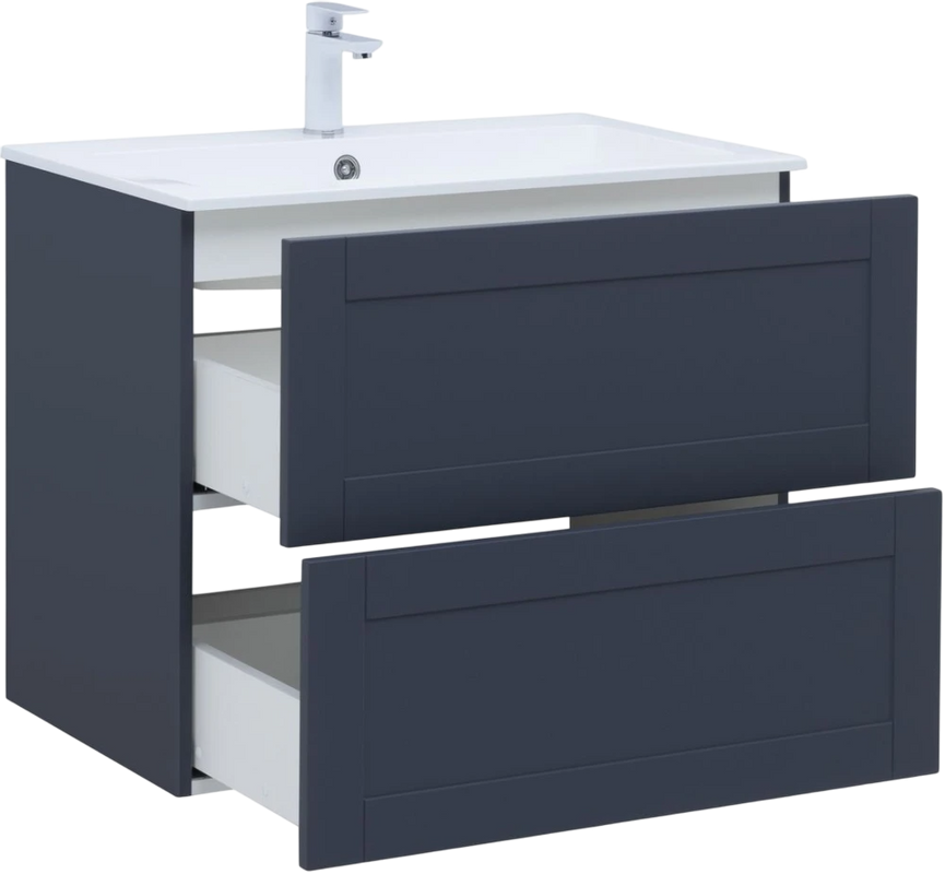 Тумба под раковину без столешницы Aquanet Терра 80 подвесная, маренго