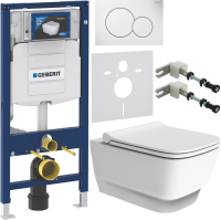 Комплект Унитаз подвесной Boheme Bello 971-MW белый матовый + Крышка 975-MW белая матовая + Инсталляция Geberit Duofix UP 320 111.300.00.5 + Кнопка Sigma 01 115.770.11.5 белая + Крепления 111.815.00.1 к стене + Звукоизоляция