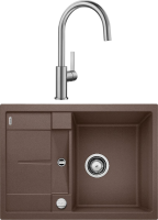 Комплект Мойка Blanco Metra 45S Compact 519581 кофе + Смеситель Candor 523120
