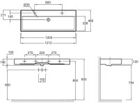 Мебельная раковина Jacob Delafon Vivienne EXBK112-00 120 см